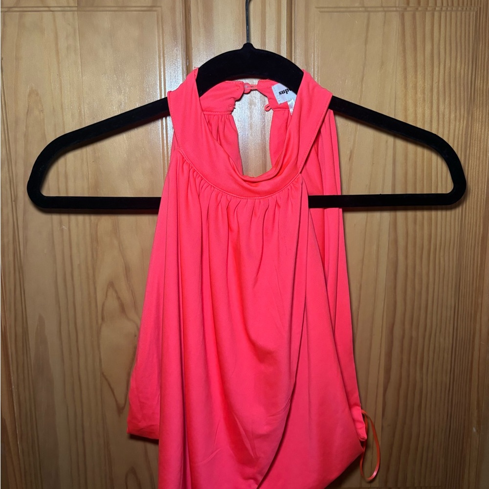 Vibrant Pink Sleeveless and Backless Top